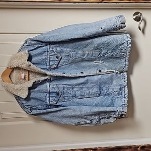 Rare Vintage Levi's Workwear Sherpa Truckers Coat